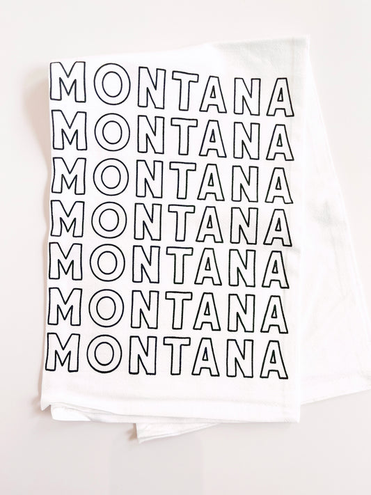 Mountain Ranges of Montana Cotton Kitchen Towel – The Coin Laundry Print  Shop